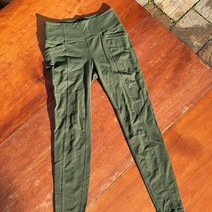 ATHLETA ARMY GREEN LEGGING SIZE S